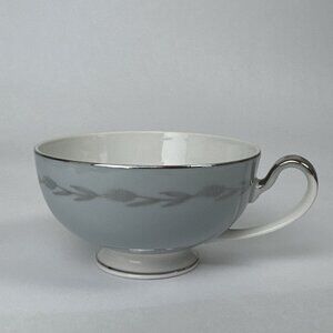 Silver Wheat Seyei China Cups Gray w Platinum Trim Japan 3282 (cp3)